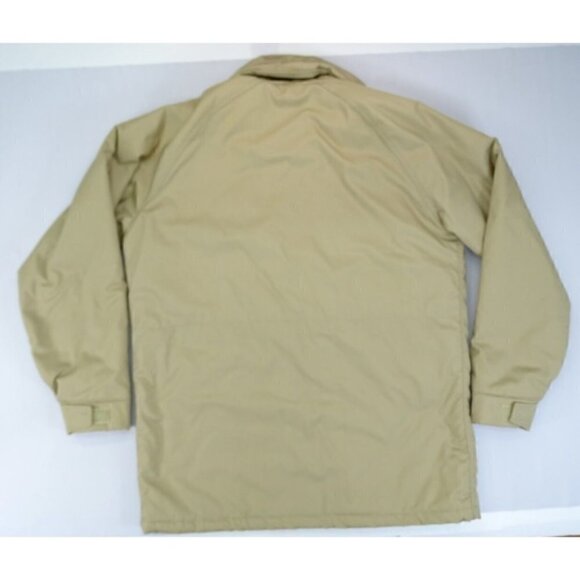Vtg WOOLRICH Wool Lined Parka Work Jacket Thinsulate Tan USA Work Mens L No Hood - Picture 2 of 7